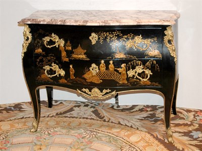 Lot 4494 - Louis XV Style Gilt-Metal Mounted Painted...