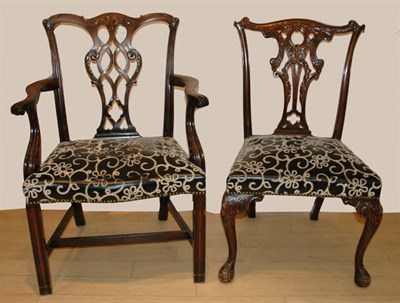 Lot 563 - Set of Ten George III Style Mahogany Dining...