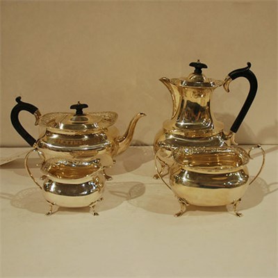 Lot 261 - George V Silver Tea and Coffee Service...