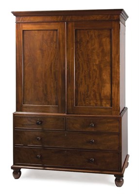 Lot 361 - George IV Mahogany Linen Press Circa 1820 In...