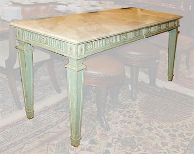 Lot 3339 - Neoclassical Style Faux Marble Top Painted...