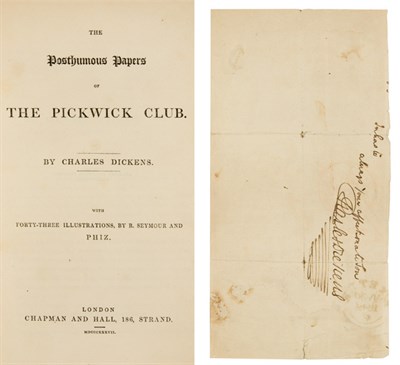 Lot 3040 - DICKENS, CHARLES Pickwick Papers. London:...