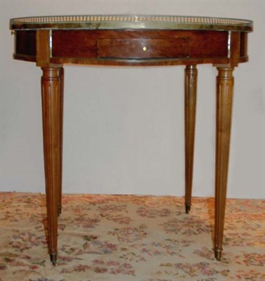 Lot 599 - Louis XV Style Marble Top Mahogany Bouillotte...