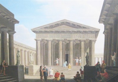 Lot 42 - Attributed to Ludwig Kohl Outside the Temple...