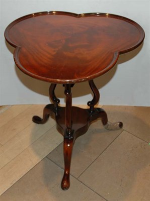 Lot 574 - Queen Anne Style Mahogany Trefoil Table...