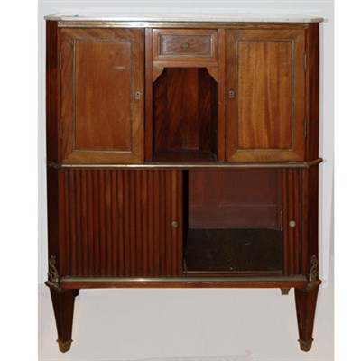 Lot 206 - Louis XVI Brass Mounted Mahogany Side Cabinet...