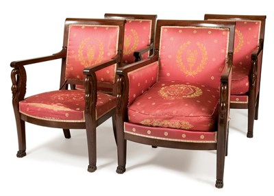 Lot 269 - Suite of Empire Mahogany Seat Furniture Jacob,...