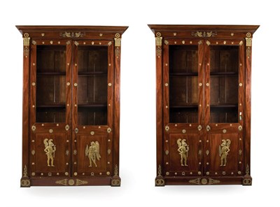 Lot 270 - Pair of Empire Mahogany Bibliotheques In the...