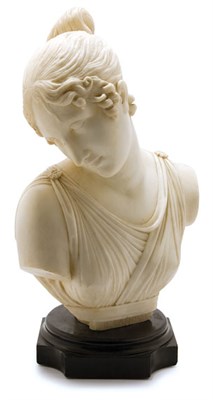 Lot 1090 - Carved White Marble Bust of One of the Three...