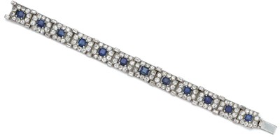 Lot 519 - Sapphire and Diamond Bracelet, Cartier