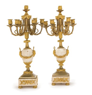 Lot 1435 - Pair of Louis XVI Style Gilt-Bronze and...