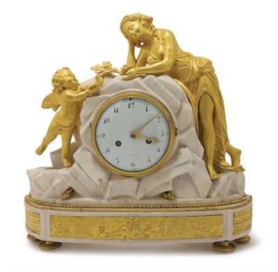 Lot 213 - Louis XVI Gilt-Bronze Mounted Marble Mantel...