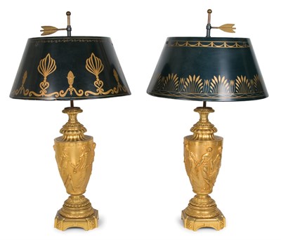Lot 1092 - Pair of Second Empire Gilt-Bronze Three-Light...