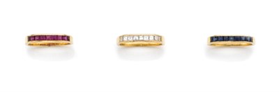 Lot 273 - Three Gold, Diamond and Gem-Set Rings, Patek Philippe & Co.