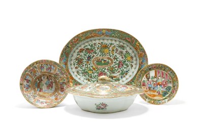 Lot 2177 - Group of Canton Rose Medallion and Famille...