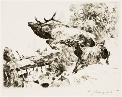 Lot 3408 - Carl Rungius (1869-1959) STAMPEDE (CROUCH 8)...