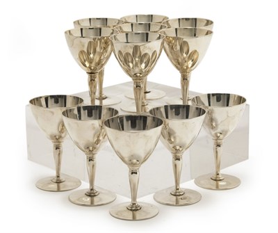 Lot 1183 - Set of Twelve Tiffany & Co. Makers Sterling...
