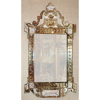 Lot 1361 - Venetian Mirror Framed Mirror Of rectangular...