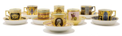 Lot 346 - Group of Seven Vienna Porcelain Cabinet Cups...