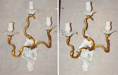Lot 1418 - Pair of Rococo Style Gilt-Bronze and Clear...