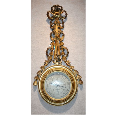 Lot 316 - Louis XVI Style Gilt-Wood Barometer Height 35...