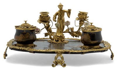 Lot 124 - Louis XV Gilt-Bronze Mounted Lacquered Encrier...