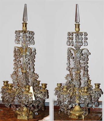 Lot 1450 - Pair of Louis XVI Style Gilt-Metal and Glass...