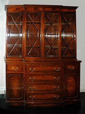 Lot 157 - George III Style Mahogany Breakfront Henry...