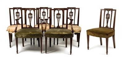 Lot 2138 - Set of Six Federal Mahogany Side Chairs New...
