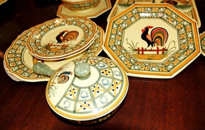 Lot 168 - Quimper Pottery Dinner Service Approximately...