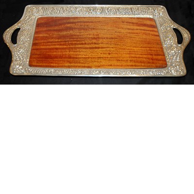 Lot 1160 - American Sterling Silver Mounted Mahogany Tea...