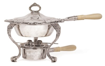 Lot 1161 - Gorham Sterling Silver and Ivory Chafing Dish...