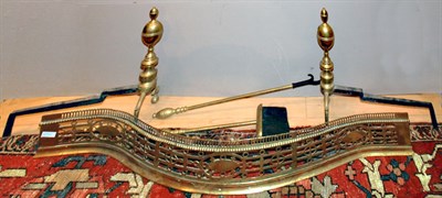 Lot 2323 - George III Pierced Brass Serpentine Fire...