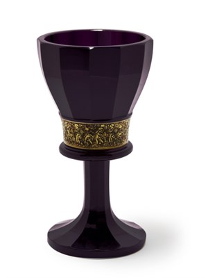 Lot 1593 - Moser Acid Etched and Cut Glass Goblet Of...
