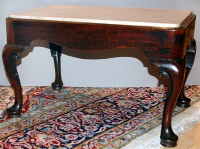 Lot 213 - Queen Anne Walnut Stool Height 16 1/2 inches,...