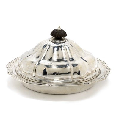 Lot 3320 - English Silver Covered Muffin Dish...