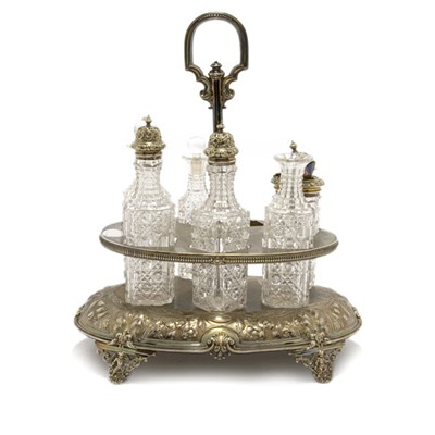 Lot 3323 - Victorian Style Silver Plated Cruet Set