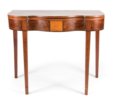 Lot 2250 - Federal Inlaid Mahogany Fold-Over Games Table...