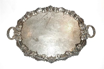 Lot 3291 - Two Silver Plated Oval Tea Trays