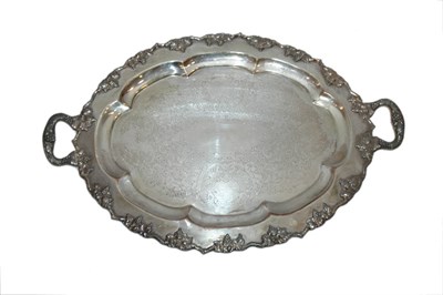 Lot 3268 - Three Silver Plated Serving Trays