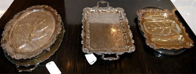 Lot 3267 - Group of Seven Silver Plated Trays
