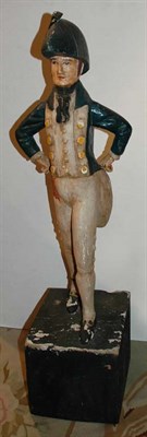 Lot 642 - Carved Wood Figure of a Soldier Height 37 inches.