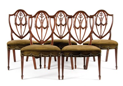Lot 2329 - Set of Six Federal Mahogany Side Chairs New...