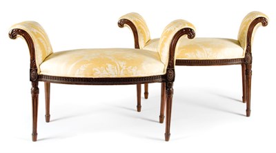 Lot 215 - Pair of George III Mahogany Window Benches...