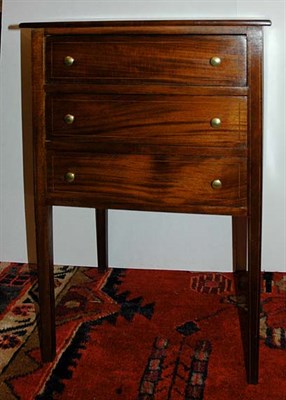 Lot 209 - George III Style Mahogany Three-Drawer Side...