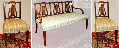 Lot 218 - Set of Five George III Style Marquetry Inlaid...