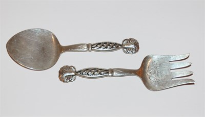 Lot 1243 - Georg Jensen Sterling Silver Salad Serving...