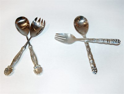 Lot 1250 - Georg Jensen Sterling Silver Salad Serving...