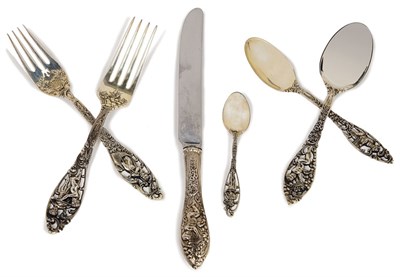 Lot 1175 - Dominick & Haff Sterling Silver Flatware...