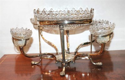Lot 3276 - George III Style Silver Plated Epergne With...
